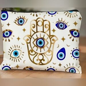 🎁Evil Eye Hamsa Hand Pattern Makeup Pouch